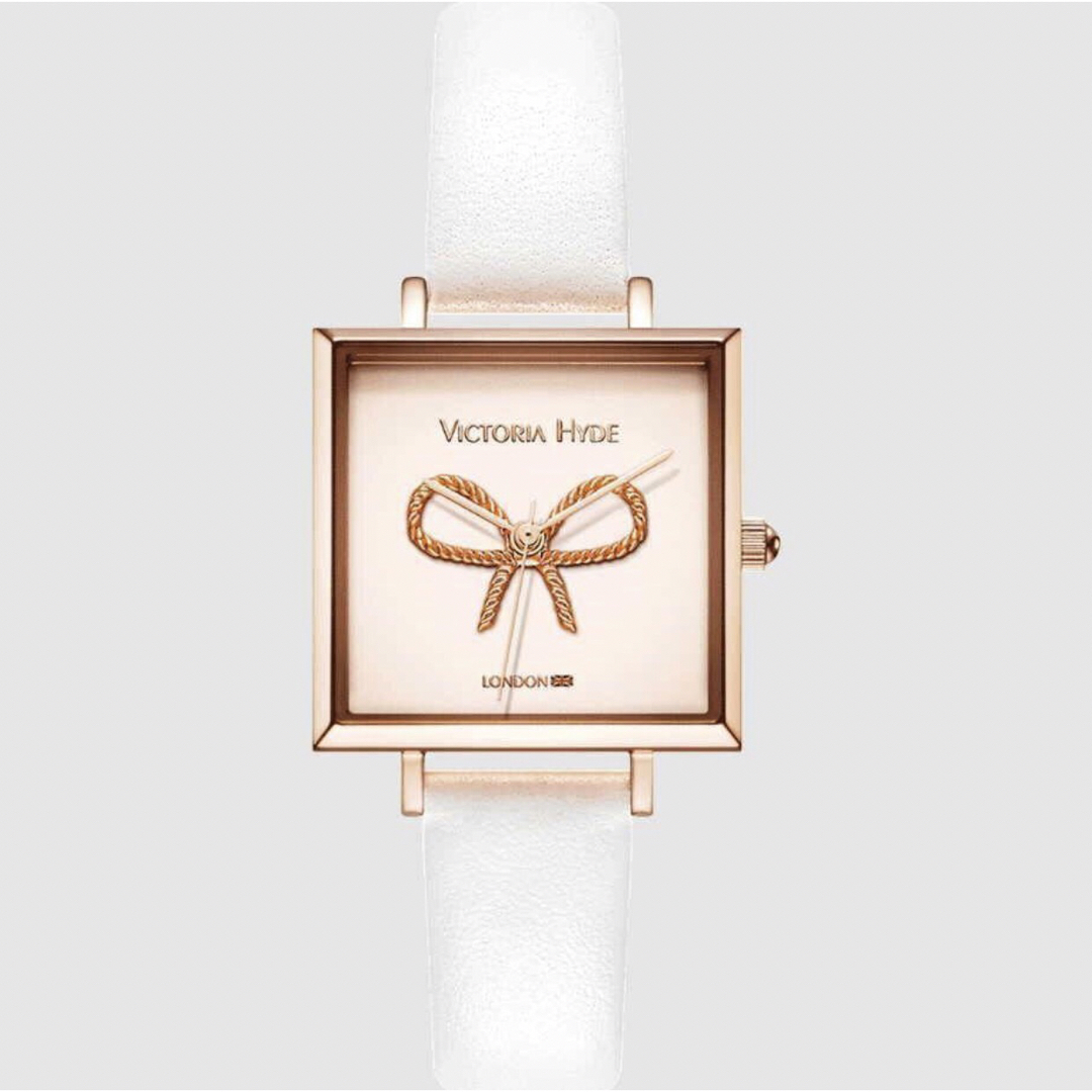 ◆VICTORIA HYDE LONDON リボンモチーフ ホワイト レディースのファッション小物(腕時計)の商品写真