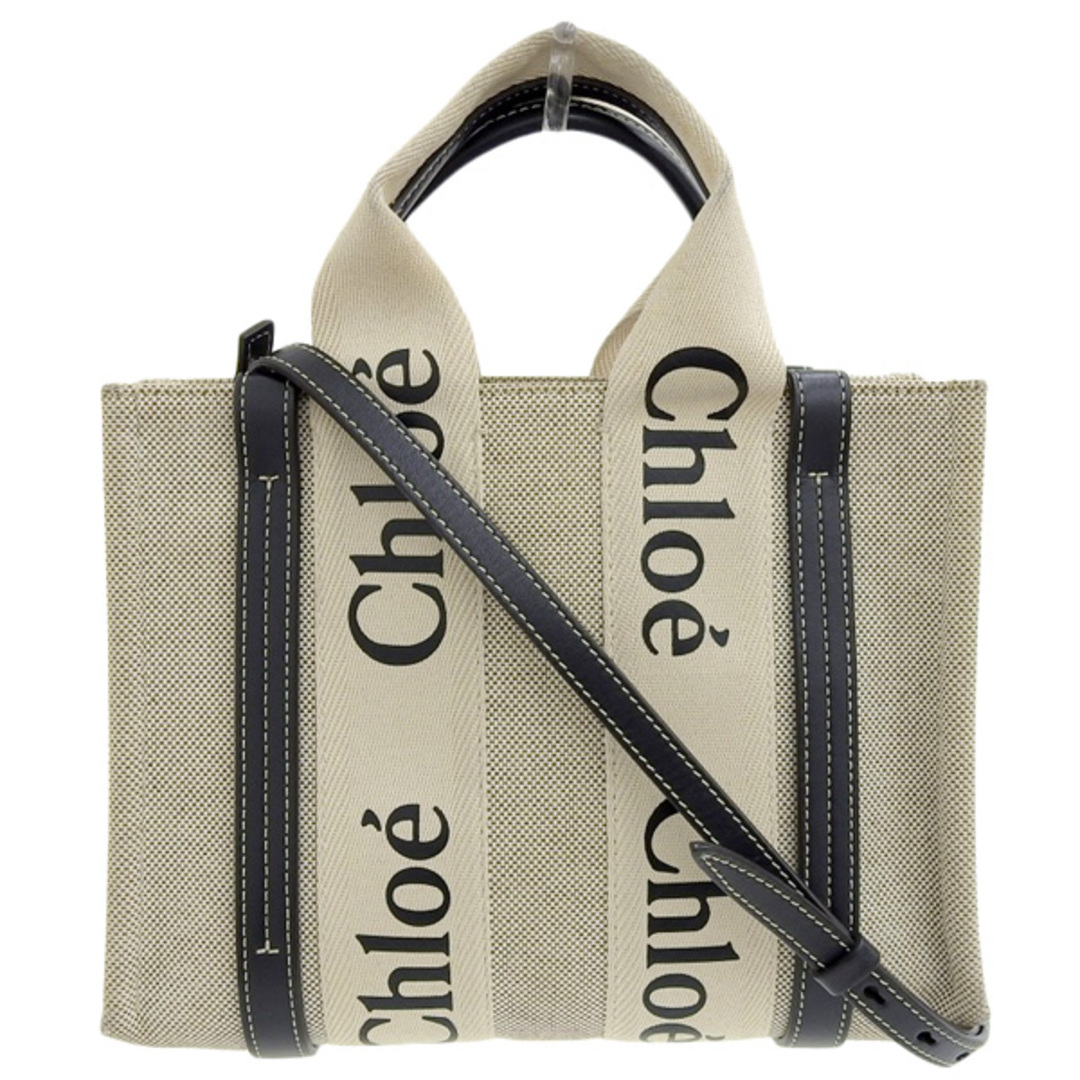 Chloe クロエ キャンバス レザー ウッディ woody スモール 2WAY トート
