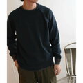 【BLU×GRY】『ユニセックス』ストレッチリブハイショクラインセーター