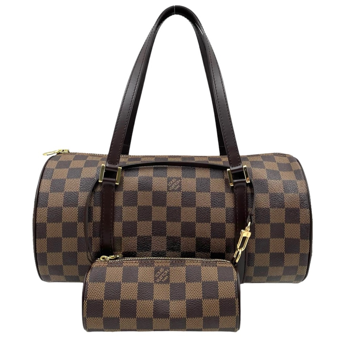 【限定価格】LOUIS VUITTON ルイヴィトン ハンドバッグ ダミエ パピヨン30 ボストンバッグ 鞄 かばん ポーチ付き N51303    ブラウン 茶 ゴールド金具 レディース 定番【品】