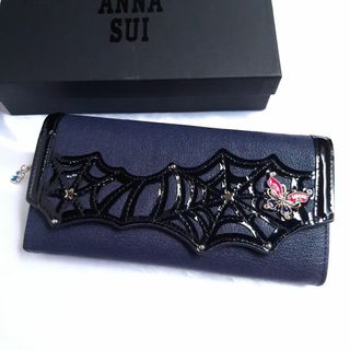 ネイビー アナスイ ANNA SUI がま口 長財布 ガマ口 ポワゾン 新品