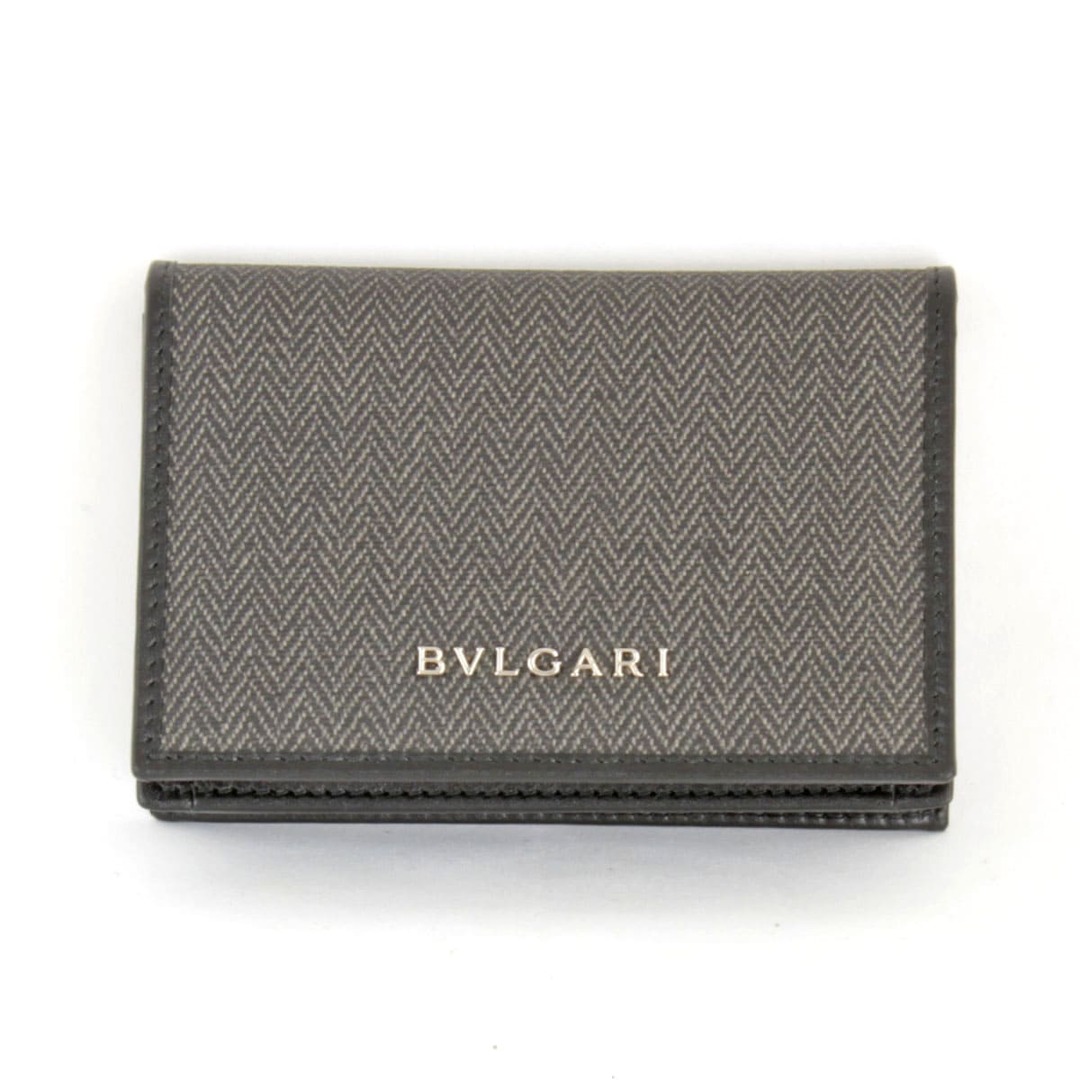 BVLGARI - 美品『USED』 BVLGARI ブルガリ カードケース PVC ブラック