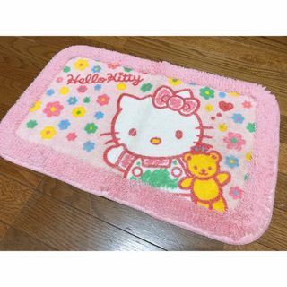 ちい様専用キティちゃん ピンクバスマット　3点玄関キッチンマットラグ激レア(玄関マット)