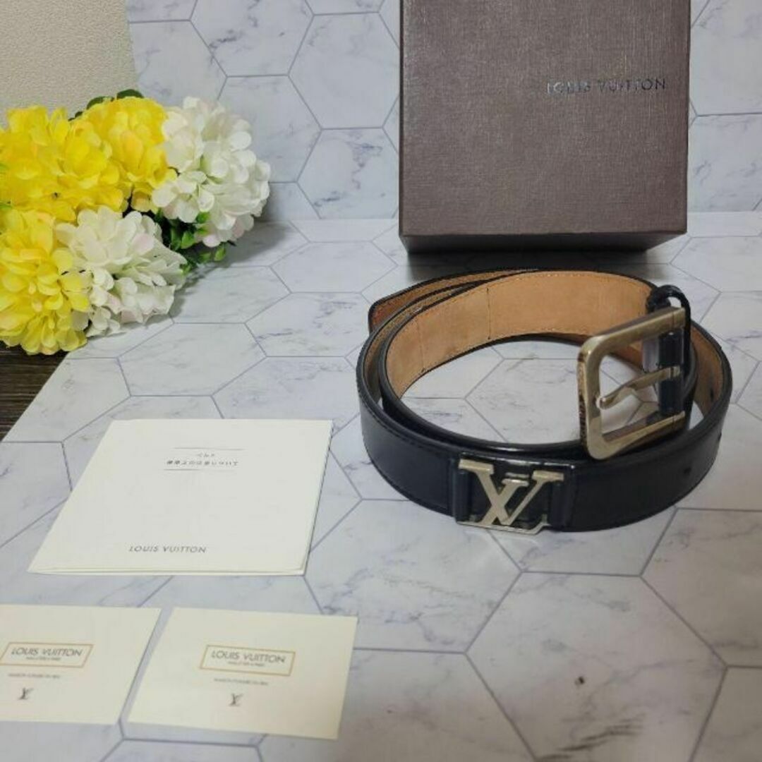 LOUIS VUITTON - ルイヴィトン シルバー LVロゴ2個 かっこいい ベルト
