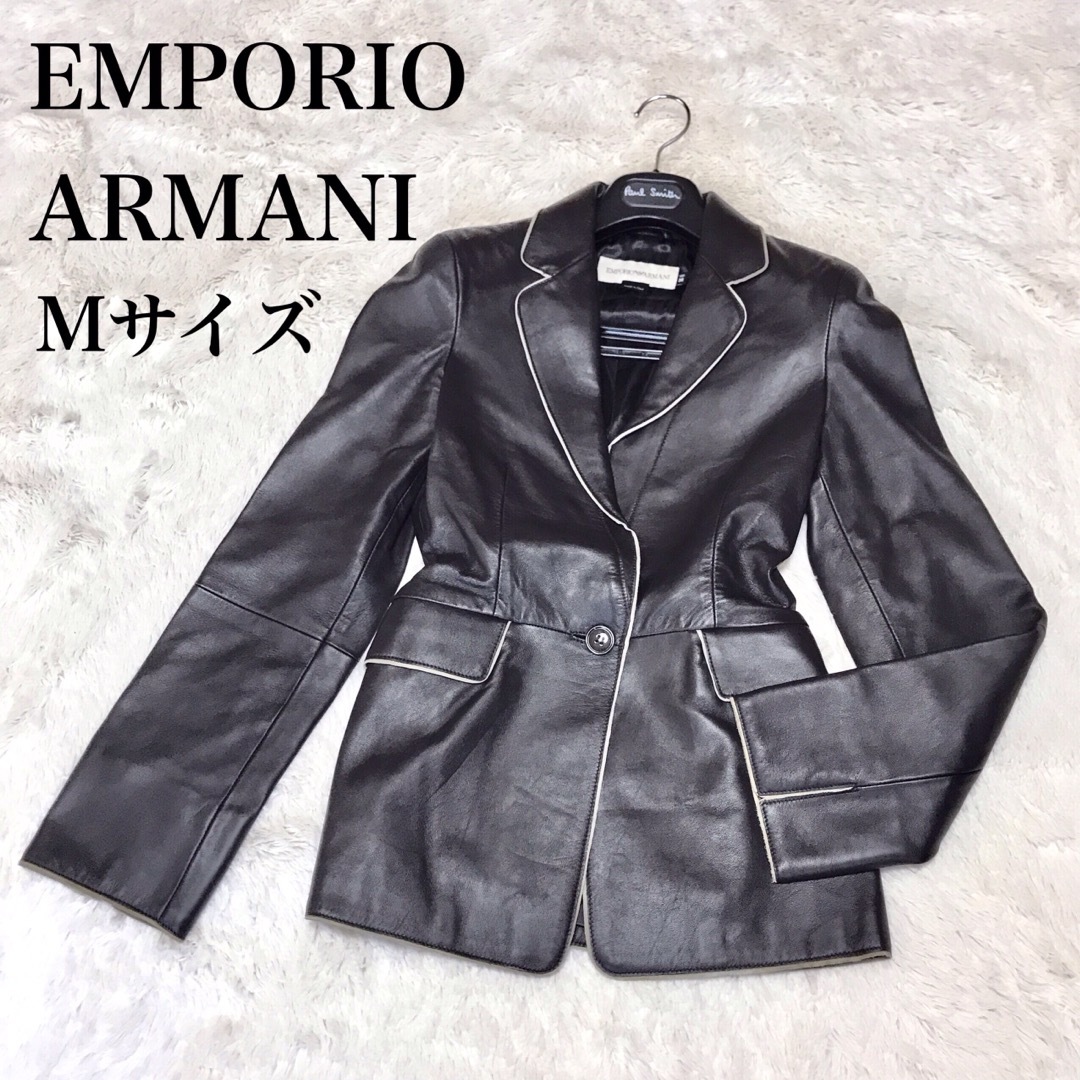 美品 EMPORIO ARMANI レザージャケット ライダースジャケット | フリマアプリ ラクマ