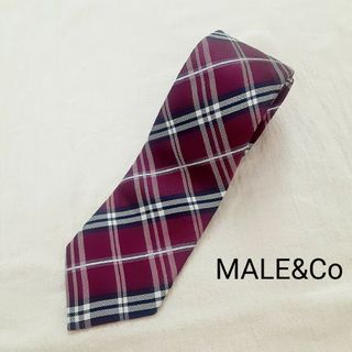 メイルアンドコー(MALE&Co.)のネクタイ パープルチェック柄(ネクタイ)