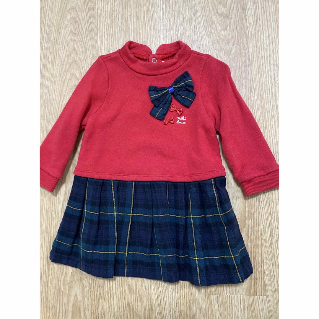 mikihouse(ミキハウス)のお出かけワンピース キッズ/ベビー/マタニティのベビー服(~85cm)(ワンピース)の商品写真