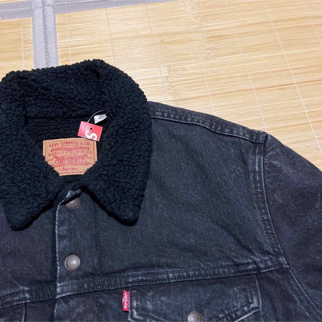 Supreme(シュプリーム)のSupreme Levi's Bleached Sherpa Jacket m メンズのジャケット/アウター(Gジャン/デニムジャケット)の商品写真