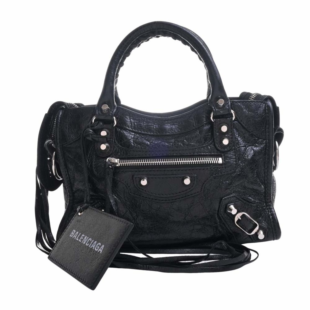 【中古】Balenciaga バレンシアガ レザー クラシック ミニシティ 2WAY ハンドバッグ 300295 ブラック by | フリマアプリ  ラクマ