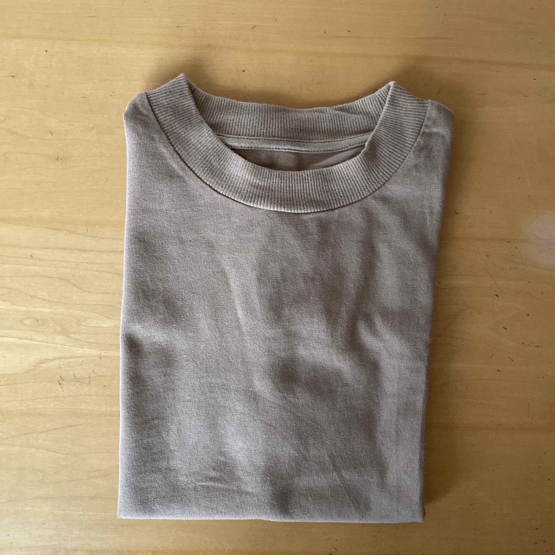 MUJI (無印良品)(ムジルシリョウヒン)の無印　フレンチスリーブTシャツ　ブラウン レディースのトップス(Tシャツ(半袖/袖なし))の商品写真