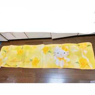 キティちゃん　kitty イエローキッチンマット　バスマット　玄関マット　激レア(キッチンマット)