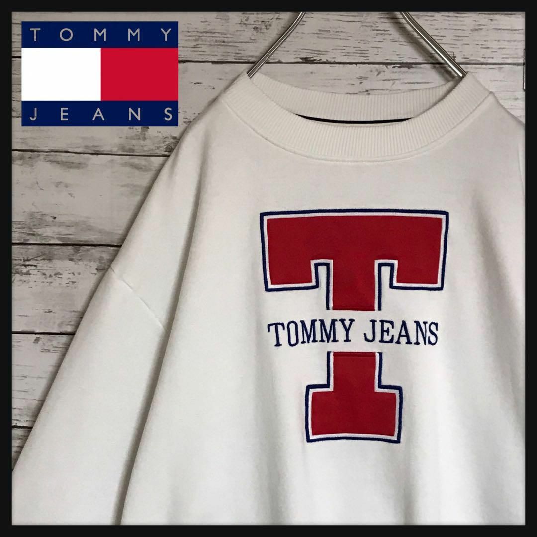 TOMMY JEANS - 【美品】トミージーンズ センターデカロゴスウェット 裏