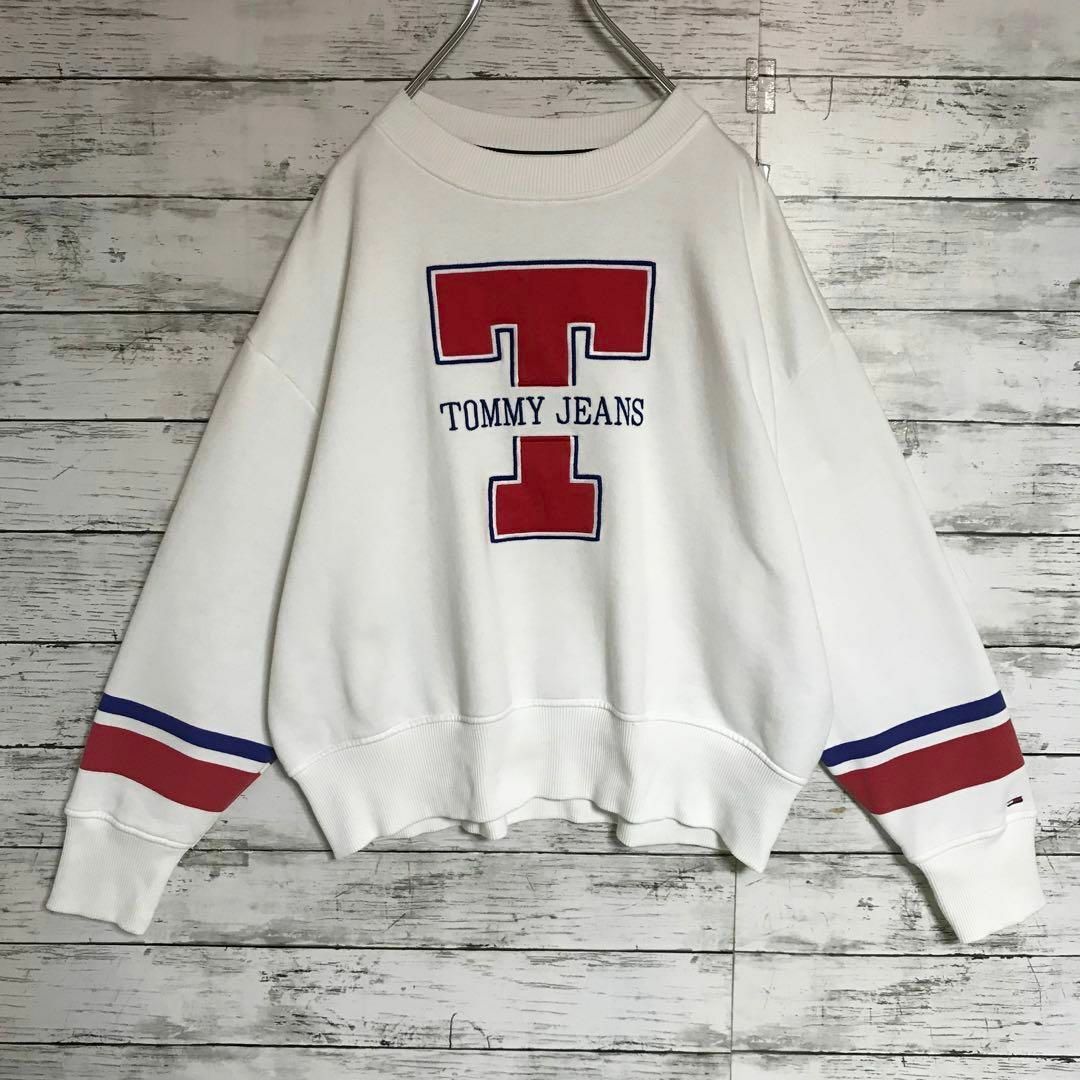 TOMMY JEANS - 【美品】トミージーンズ センターデカロゴスウェット 裏