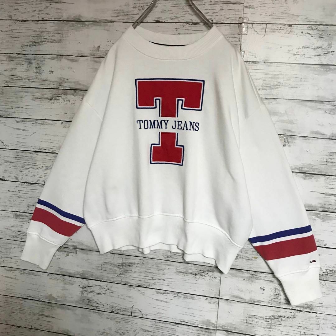 TOMMY JEANS - 【美品】トミージーンズ センターデカロゴスウェット 裏