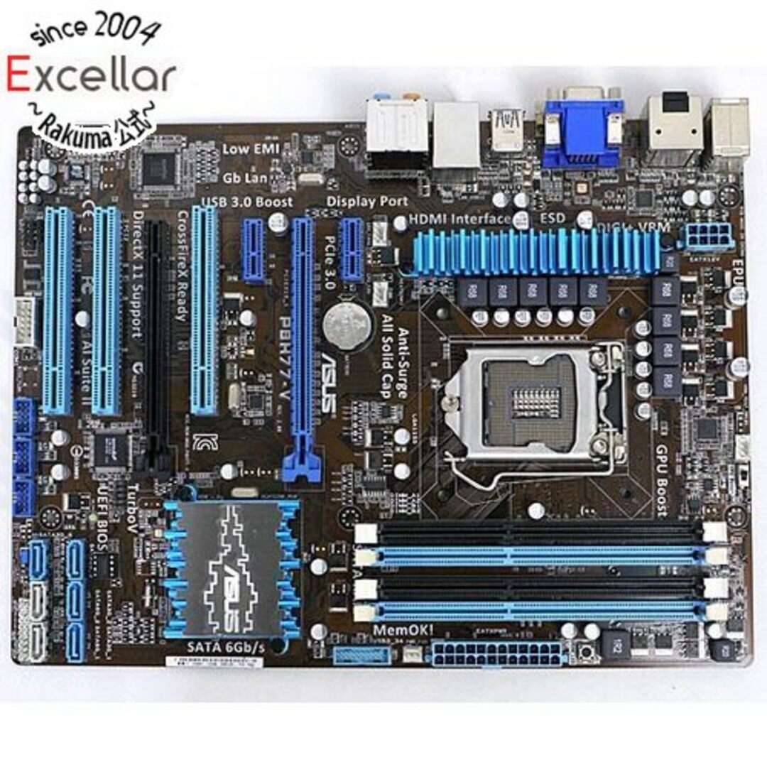 ASUS製　ATXマザーボード　P8H77-V　LGA1155