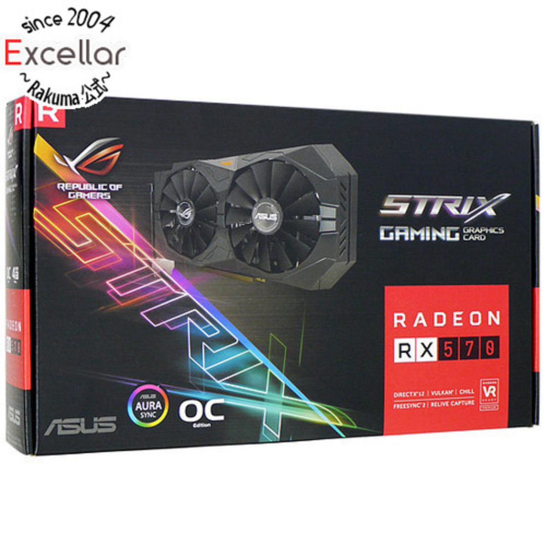 ASUS製グラボ　ROG-STRIX-RX570-O4G-GAMING　PCIExp 4GB 元箱あり