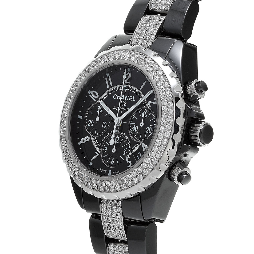 Chanel J12 Black Ceramic Diamond Chronograph 41mm Watch H1706