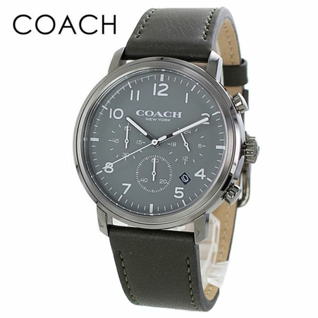 COACH(コーチ)のコーチ メンズ 腕時計 ユニセックス 男性 女性 誕生日 プレゼント ギフト 喜ばれる 贈り物 実用的 グレー レザーウォッチ メンズ時計 レディース時計 メンズの時計(腕時計(アナログ))の商品写真