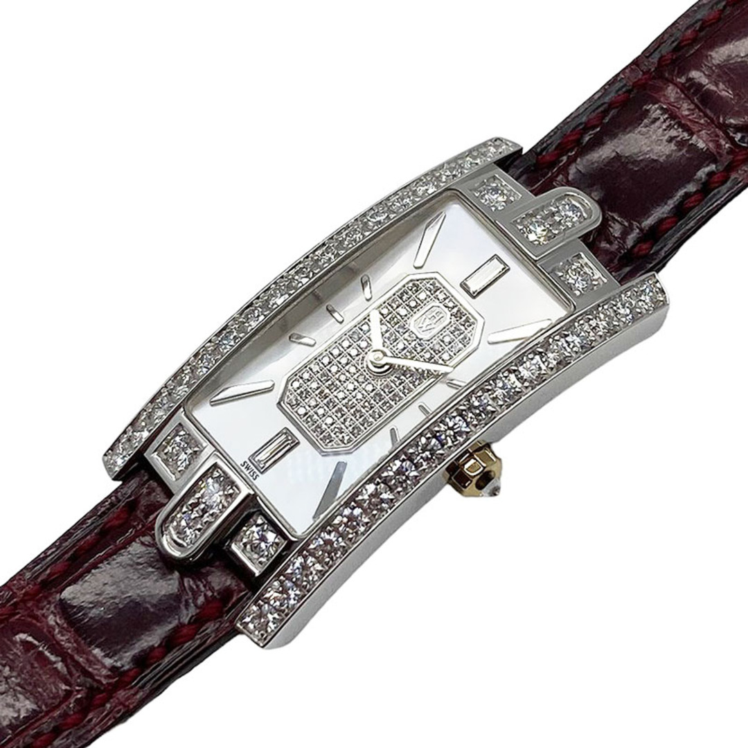 ハリーウィンストン HARRY WINSTON アヴェニューC AVCQHM19WW120 K18ホワイトゴールド クオーツ レディース 腕時計
