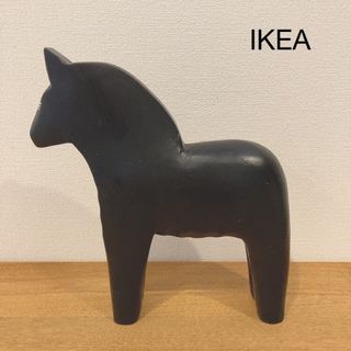 イケア(IKEA)のIKEA イケア　北欧　ダーラナホース 木製　黒(置物)