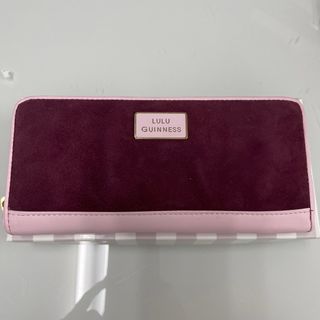 ルルギネス(LULU GUINNESS)の新品☆ルルギネスLGブロック　長財布　ボルドー×ピンク(財布)