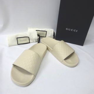 Gucci - グッチ クリスタルビジューGベロアサンダル ネイビー