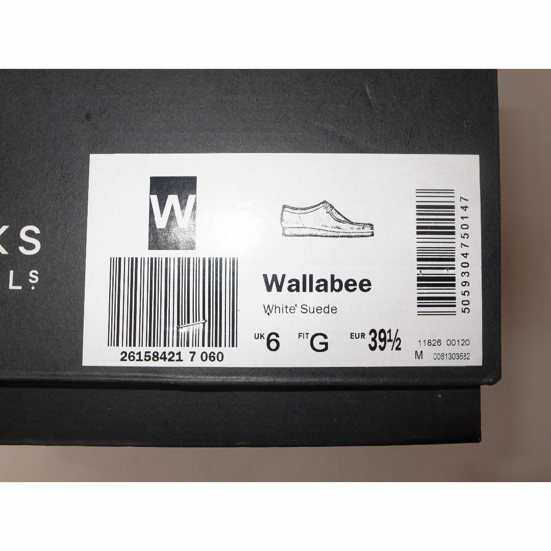 Clarks クラークス WALLABEE ワラビー white UK6 24