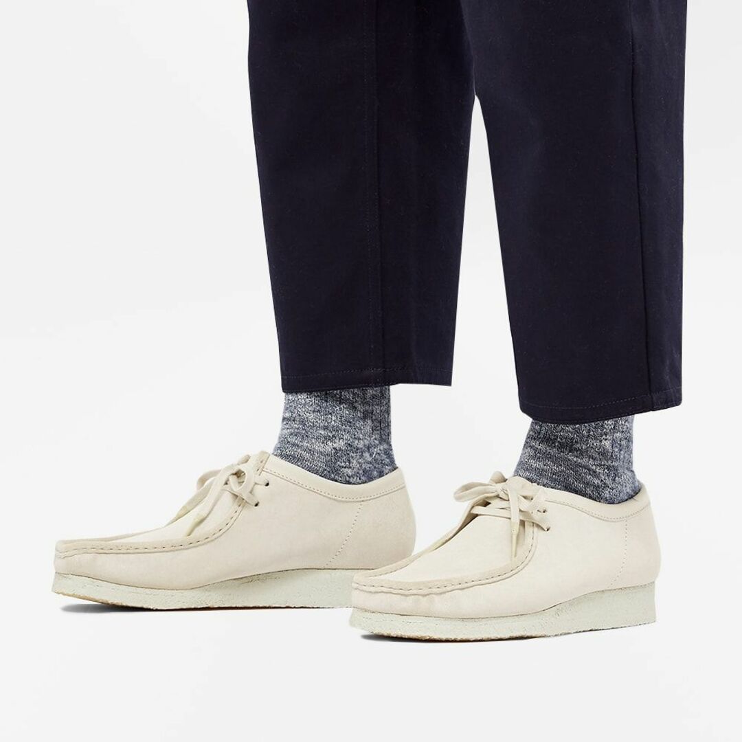 UK624cmClarks クラークス WALLABEE ワラビー white UK6 24