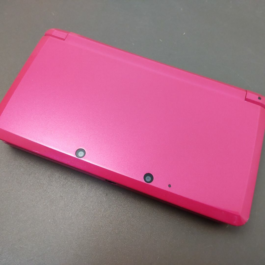 ニンテンドー3DS(ニンテンドー3DS)の安心の整備済み！◆任天堂3DS 中古本体◆グロスピンク◆90 エンタメ/ホビーのゲームソフト/ゲーム機本体(携帯用ゲーム機本体)の商品写真