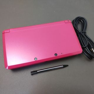 ニンテンドー3DS(ニンテンドー3DS)の安心の整備済み！◆任天堂3DS 中古本体◆グロスピンク◆90(携帯用ゲーム機本体)