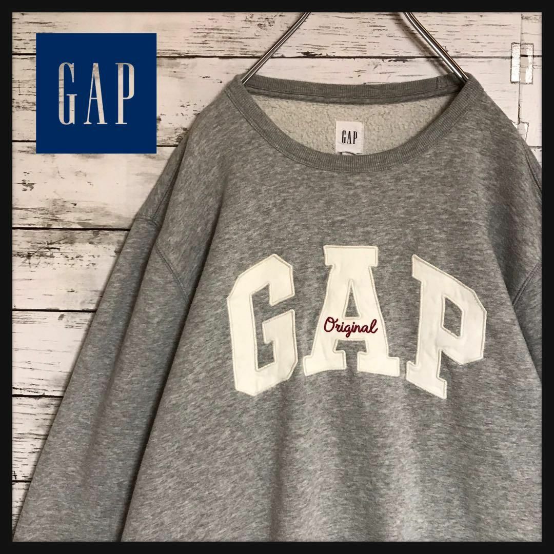 GAP オフホワイト 裏起毛薄手 トレーナー - トレーナー