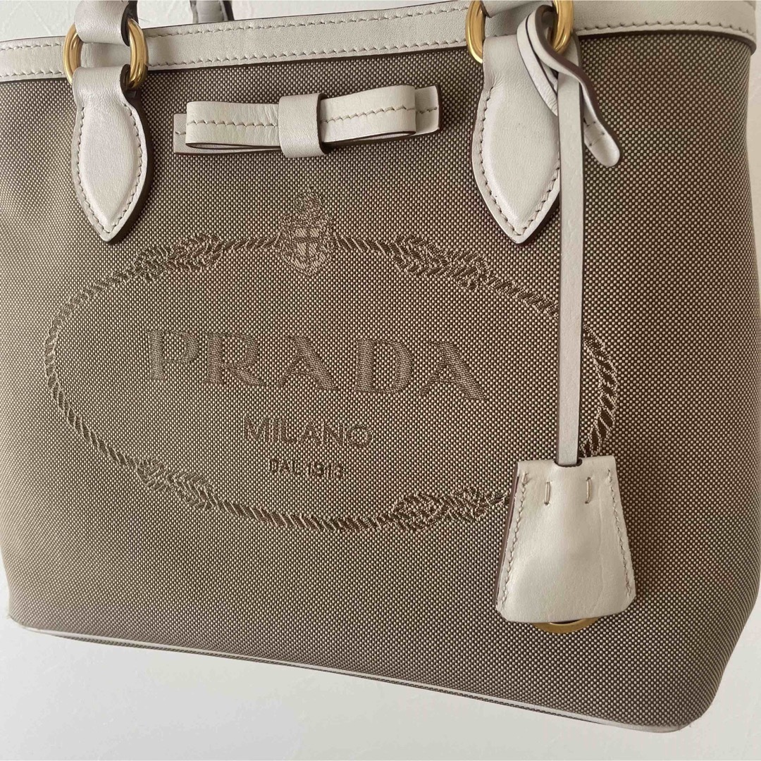 極美品　PRADA プラダ　ロゴジャガード 2wayショルダーバッグ