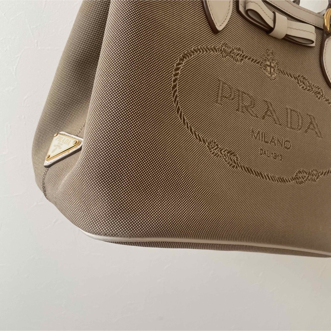 極美品　PRADA プラダ　ロゴジャガード 2wayショルダーバッグ