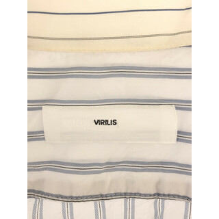 TOGA VIRILIS トーガ ビリリース 20SS オープンカラーショートスリーブストライプシャツ ホワイト×ブルー 46