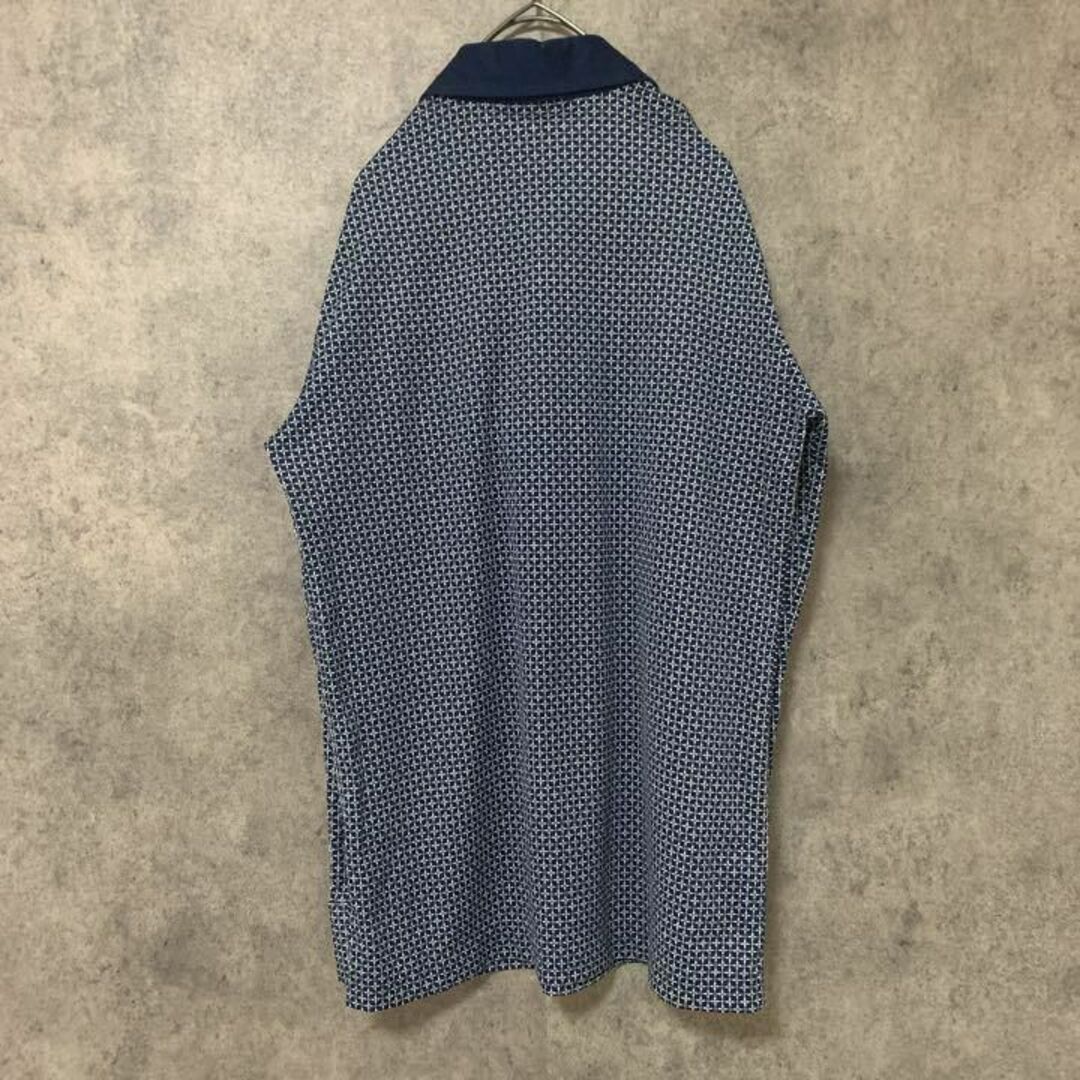 70s vintage 柄シャツ 長袖 メンズ L 個性派 総柄 F2