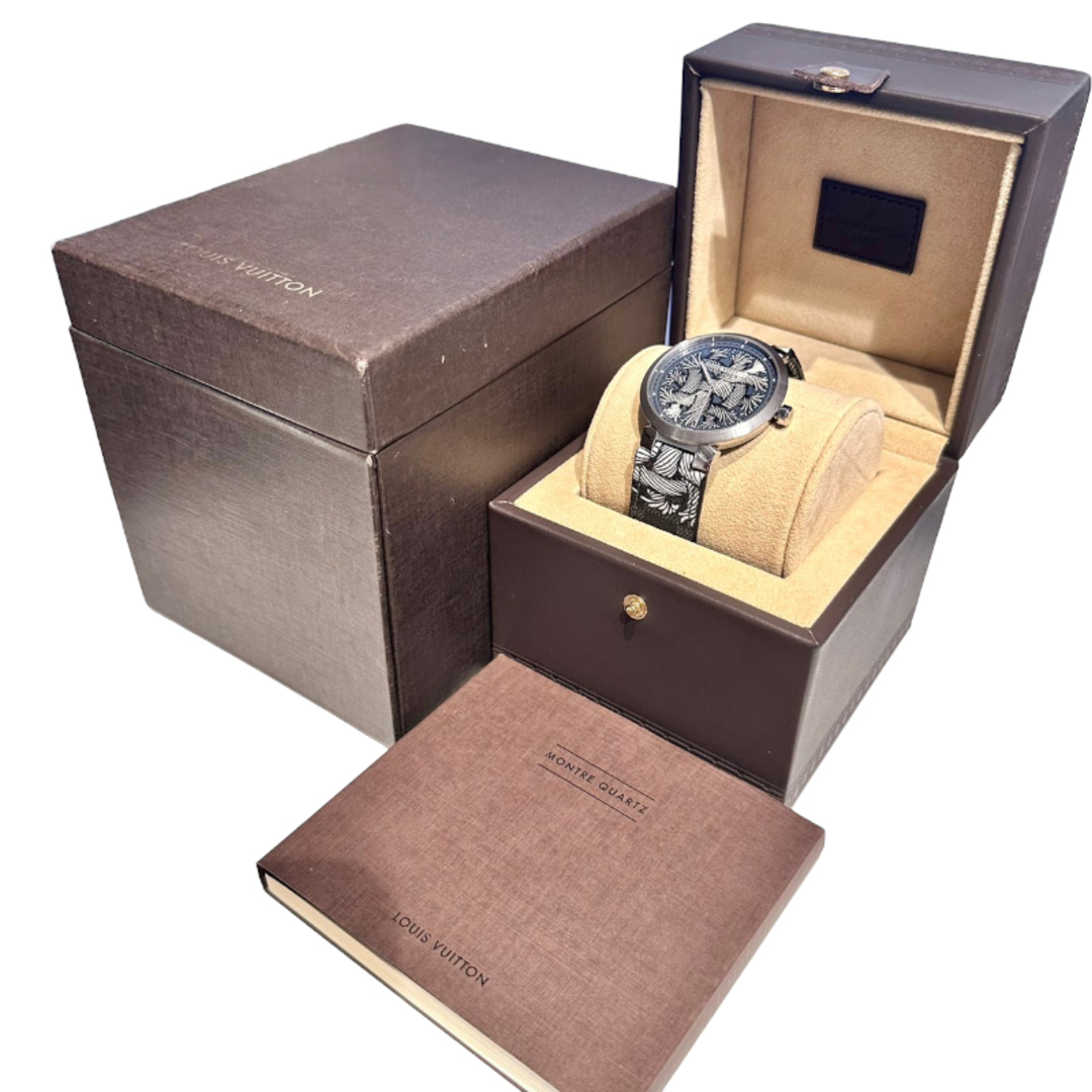 LOUIS VUITTON(ルイヴィトン)のルイ・ヴィトン LOUIS VUITTON タンブール ダミエグラフィット ロープ クォーツ Q1D05 ダミエグラフィット SS×ダミエグラフィットキャンバス クオーツ メンズ 腕時計 メンズの時計(その他)の商品写真