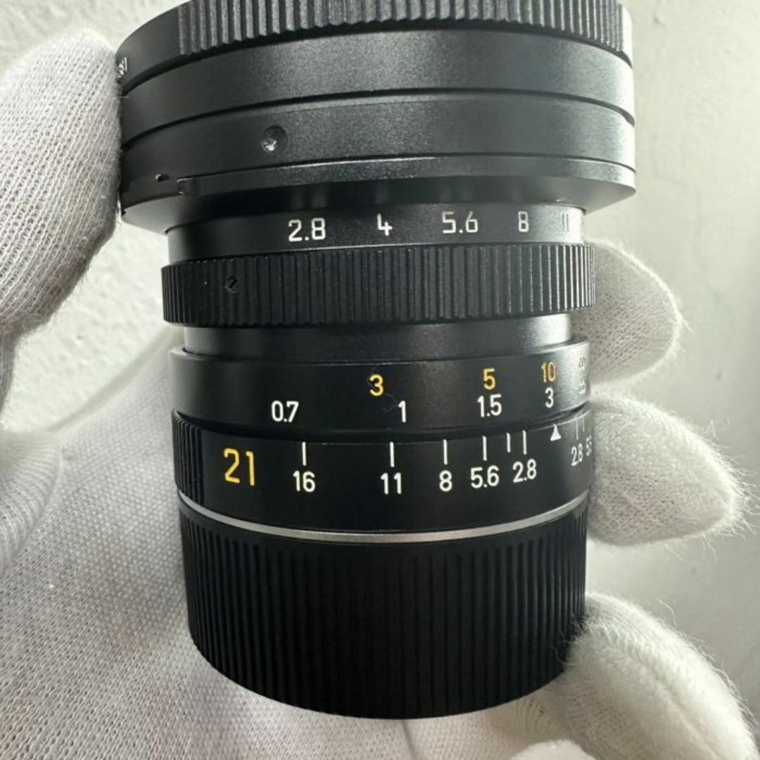 LEICA(ライカ)のLEICA Elmarit M21mm f2.8 1st 後期 フード付き スマホ/家電/カメラのカメラ(レンズ(単焦点))の商品写真