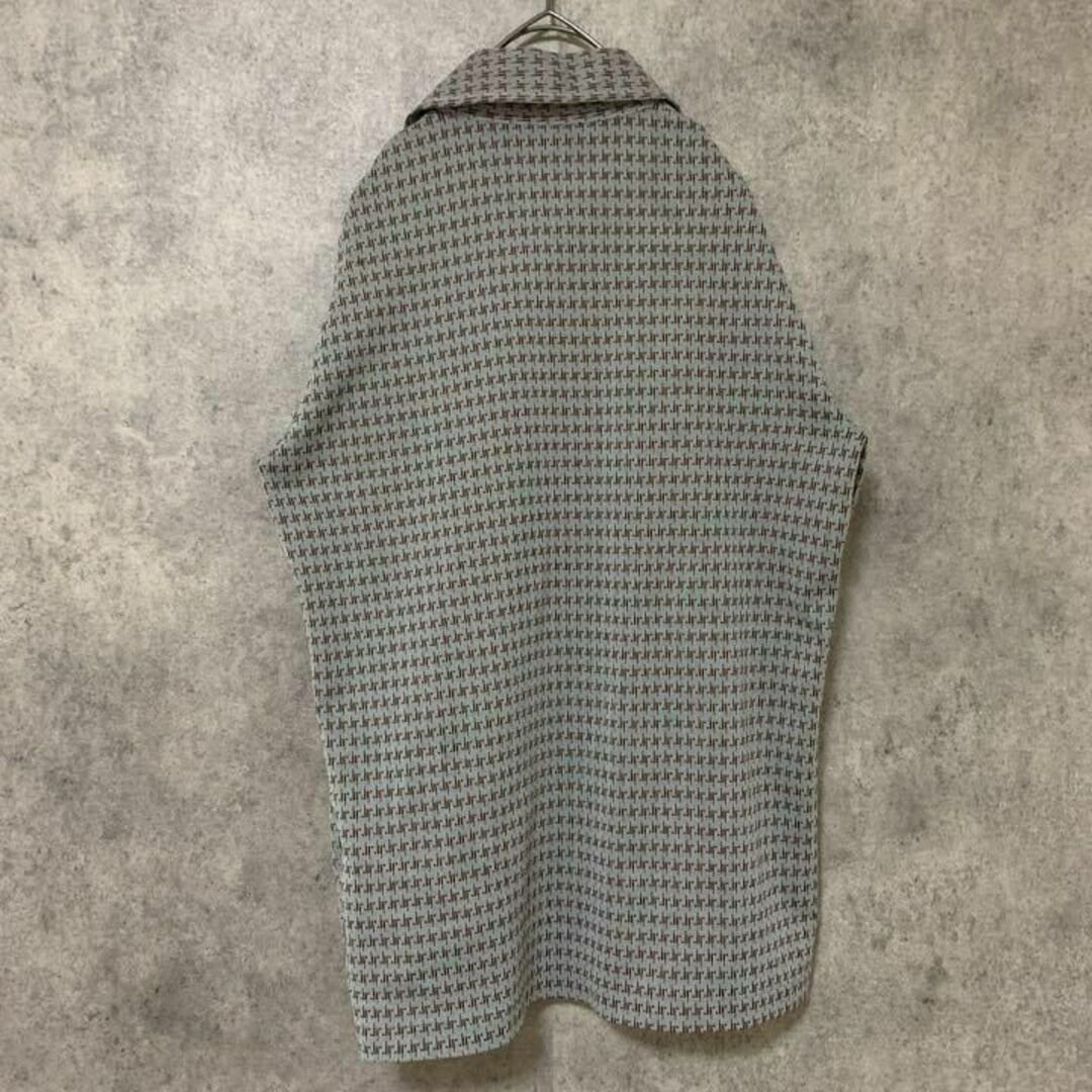 70s vintage 柄シャツ 長袖 メンズ L 個性派 総柄 F2