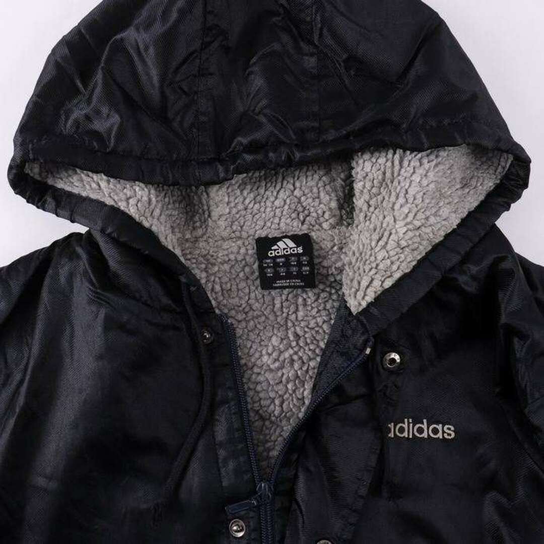 adidas アディダス 【L】ベンチコート 中地フリース　ボアフード付き