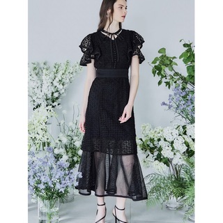 eimy istoire - Riu Chemical lace piping dress ブラックの通販 by ...