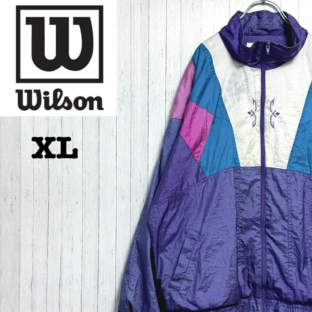 wilson - ウィルソン ヴィンテージ ナイロンジャケット マルチカラー