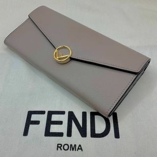 フェンディ(FENDI)のFENDI　エフ イズ フェンディ　ロングウォレット　ベージュ　レザー財布(財布)