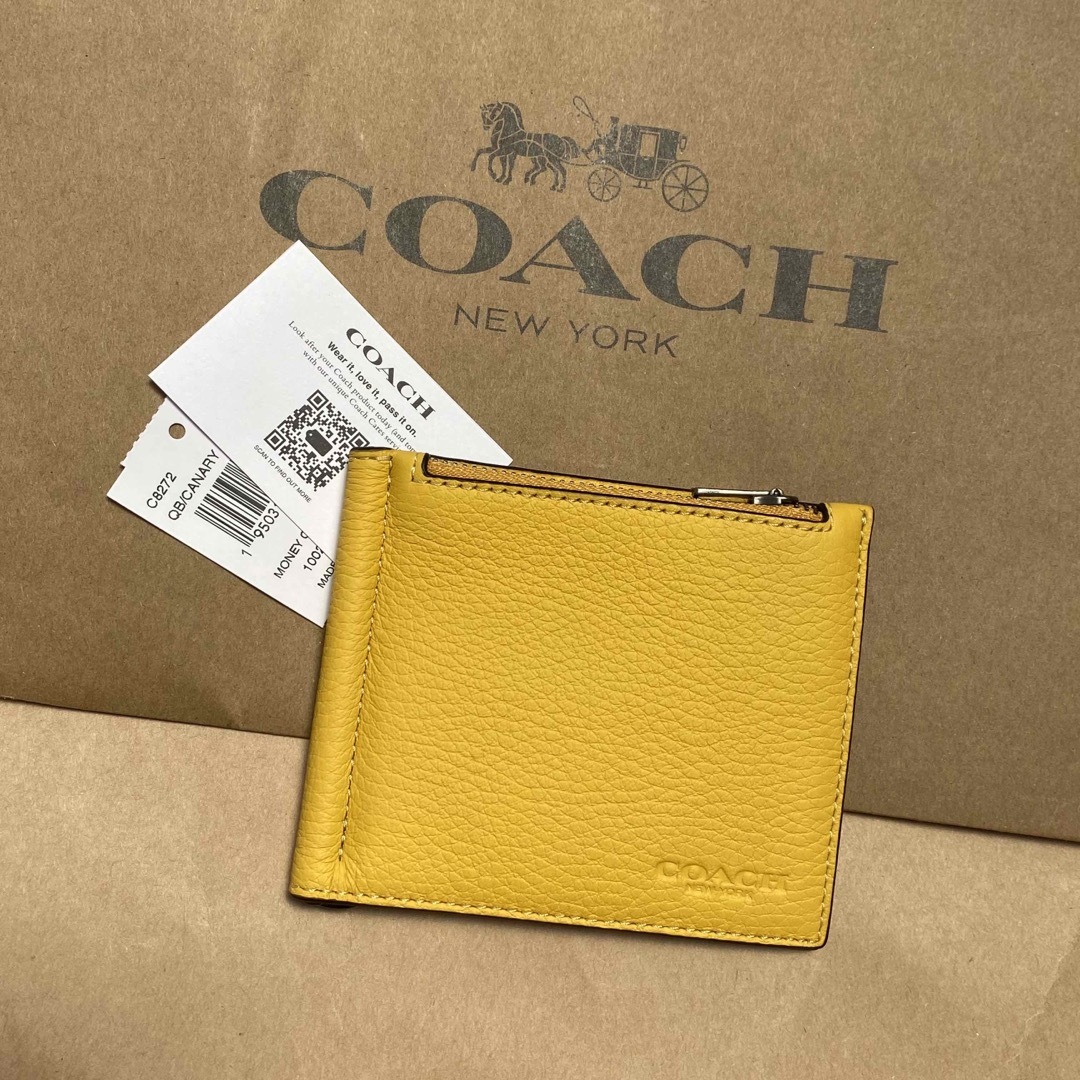 希少】コーチ COACH マネークリップ 二つ折り - マネークリップ