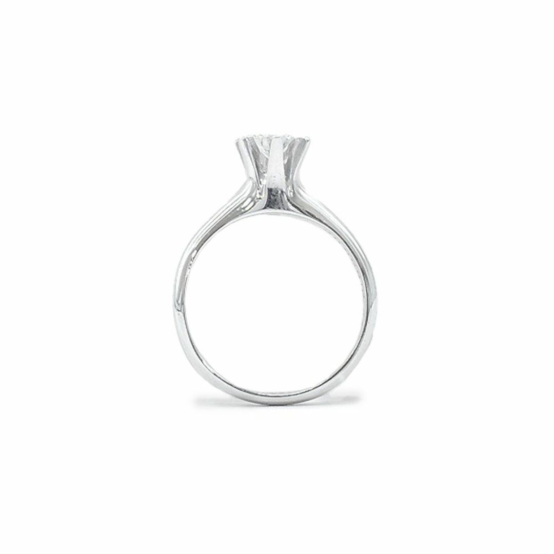 美品 指輪 エンゲージリング ティファニーセッティング 10号 Pt900 ダイヤモンド 0.30ct E VVS2 立て爪 6本爪 シルバー