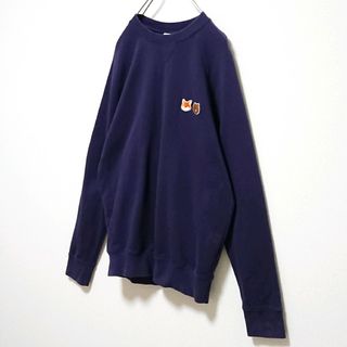 MAISON KITSUNE 刺繍ロゴ スポーツプルオーバー Lサイズ 黑