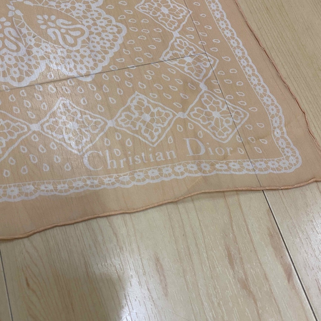 Christian Dior(クリスチャンディオール)のタグ付き　クリスチャンディオール　スカーフ　オレンジ系　　no.14 レディースのファッション小物(バンダナ/スカーフ)の商品写真