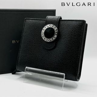 美品 BVLGARI レザー 二つ折り財布 コローレ ラウンドジップ ブラック