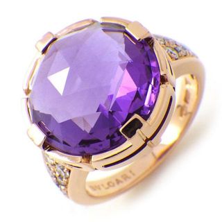 ブルガリ(BVLGARI)のブルガリ BVLGARI リング パレンテシ カクテル ローズカット アメジスト ダイヤモンド K18PG 11号 【中古】(リング(指輪))