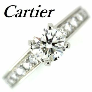 カルティエ(Cartier)のカルティエ ソリテール 0.70ct G-VS2-VG ダイヤモンド リング Pt950 ♯48(リング(指輪))