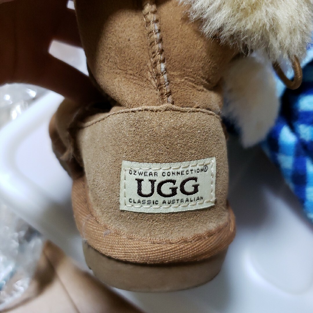 新品未使用品 UGG トドラー ムートンブーツ 16.0 17.0 ブラック